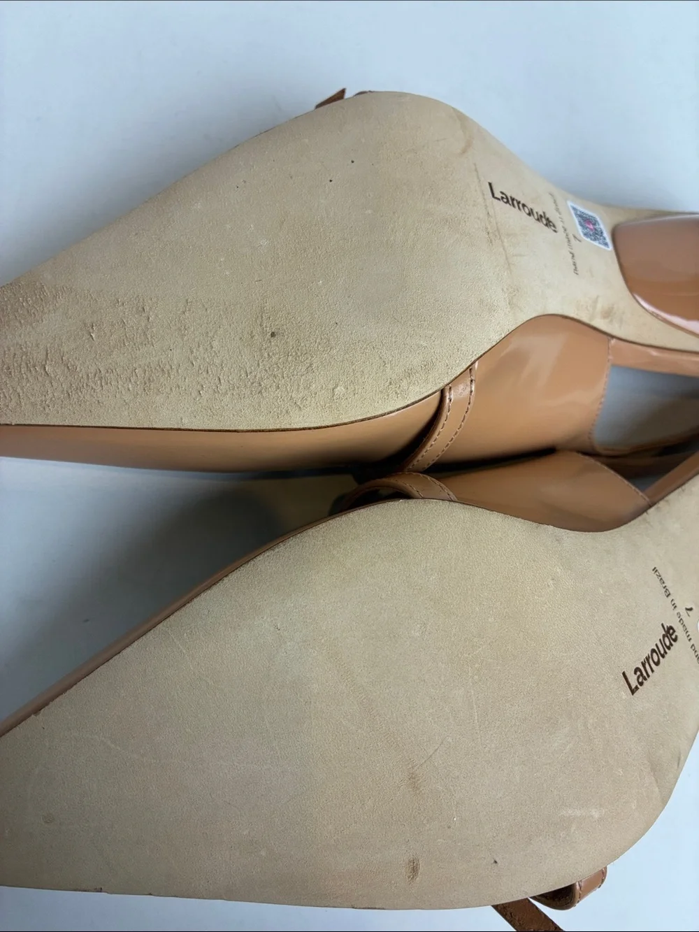 Larroude Ines Pump In Tan Leather Size 7 Office Elevated Basic Slingback Buckle